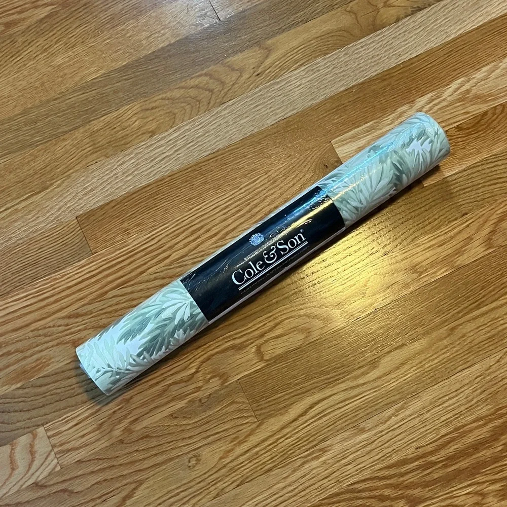 Anthropologie Florence Court Olive Botanical Wallpaper NWT